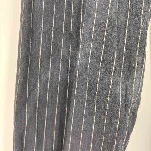 ラルフローレン RALPH LAUREN 90-00S 日本製 タック 裾ダブル ストレート ストライプ スラックス メンズ 11