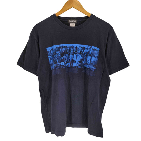 BANDAIタグ プリント クルーネック 半袖Tシャツ カットソー メンズ L