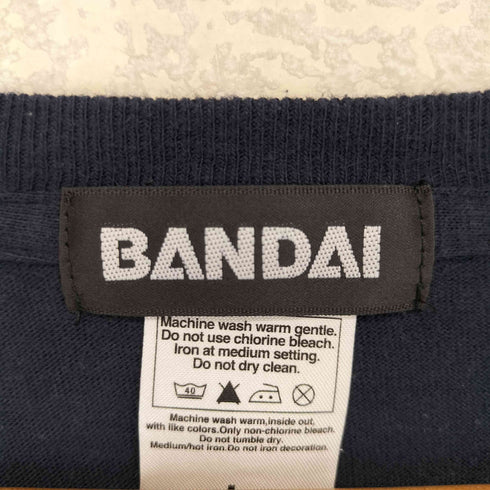 BANDAIタグ プリント クルーネック 半袖Tシャツ カットソー メンズ L