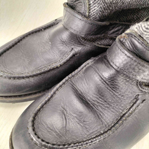 ユケテン Yuketen バックジップ ツイード切替レザーブーツ vibramソール メンズ 10