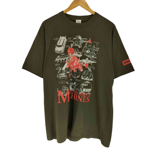 キャラクタープリント クルーネック Tシャツ カットソー メンズ XL