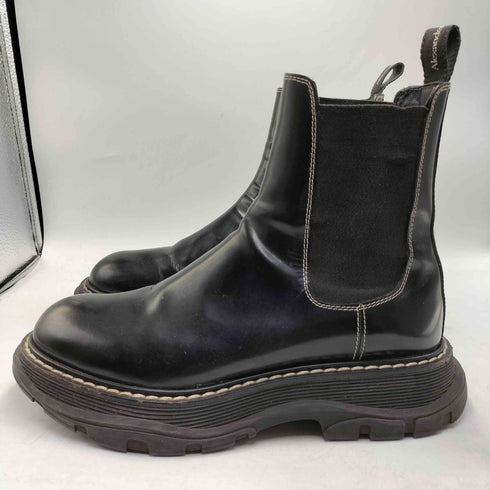 アレキサンダーマックイーン Alexander McQueen White stitch Chelsea boots ホワイトステッチ サイドゴアブーツ メンズ 41