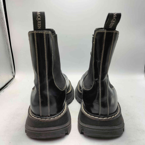 アレキサンダーマックイーン Alexander McQueen White stitch Chelsea boots ホワイトステッチ サイドゴアブーツ メンズ 41
