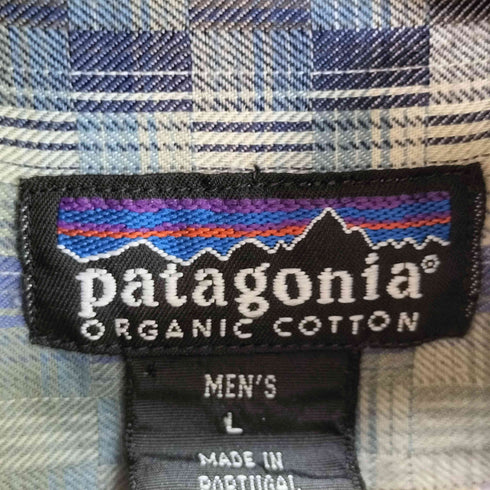 パタゴニア patagonia 90S ポルトガル製 オーガニックコットン チェックシャツ メンズ import:L