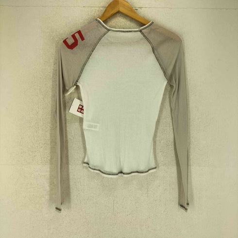 ザラ ZARA セミシースルーコントラストTシャツ レディース import:S