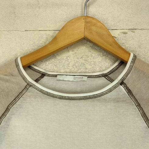 ザラ ZARA セミシースルーコントラストTシャツ レディース import:S