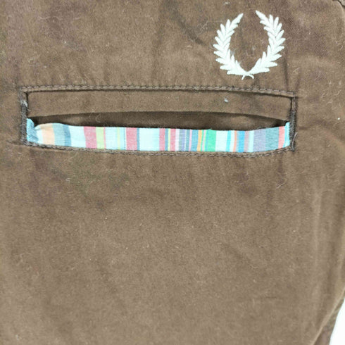 フレッドペリー FRED PERRY ロゴ刺繍コットンショーツ メンズ L