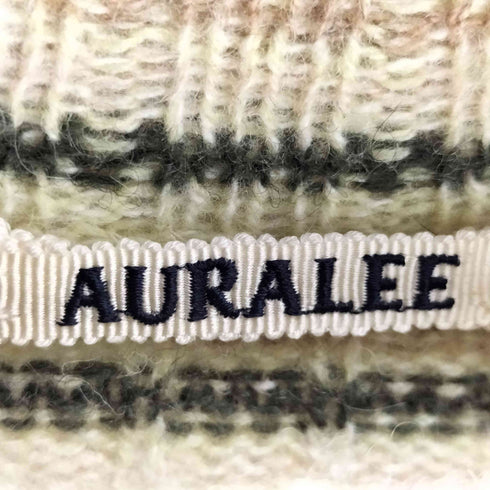 オーラリー AURALEE 25AW SHETLAND WOOL CASHMERE RIB KNIT BOAT-NECK P/O レディース 1