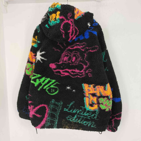 ザラ ZARA 総柄 フリース ボアジャケット メンズ s-m