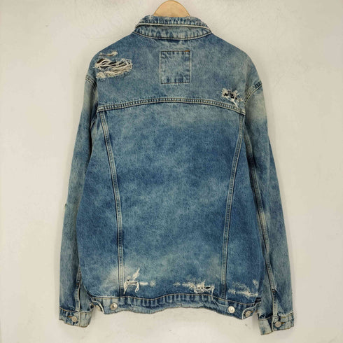 ザラ ZARA オーバーサイズ ダメージ 加工 デニムジャケット メンズ JPN:XL