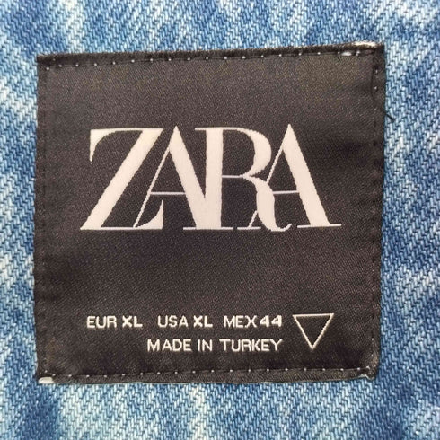 ザラ ZARA オーバーサイズ ダメージ 加工 デニムジャケット メンズ JPN:XL