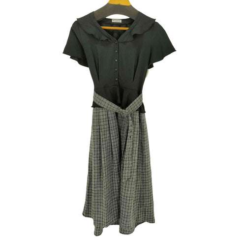 アクシーズファム axes femme ベルト付フリルドッキングワンピース レディース JPN:M