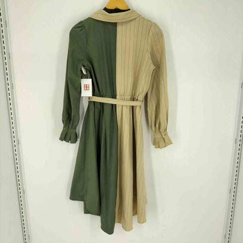 アクシーズファム axes femme POETIQUE ストライプ バイカラートレンチロングワンピース レディース JPN:M