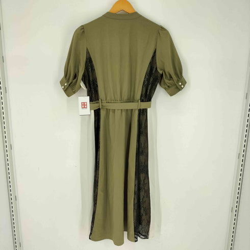 アクシーズファム axes femme レース切替配色シャツワンピース レディース JPN:M