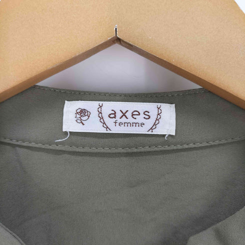 アクシーズファム axes femme レース切替配色シャツワンピース レディース JPN:M
