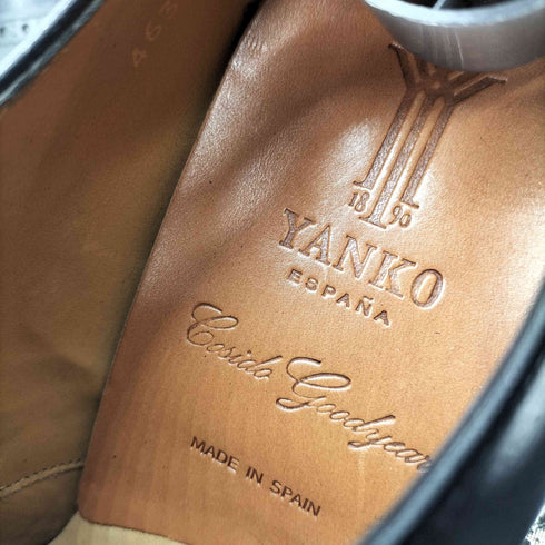 ヤンコ yanko ESPANA スペイン製 ウィングチップ レザー ドレス シューズ メンズ 6.5