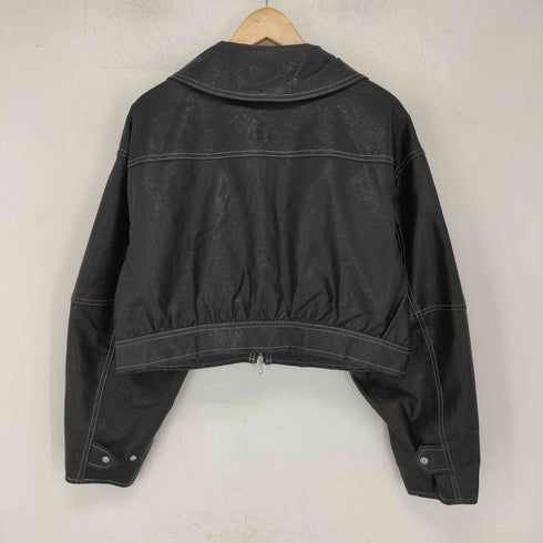 フォーエバー21 FOREVER 21 クロップド フェイクレザージャケット レディース FREE