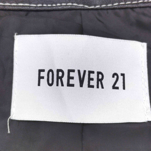 フォーエバー21 FOREVER 21 クロップド フェイクレザージャケット レディース FREE