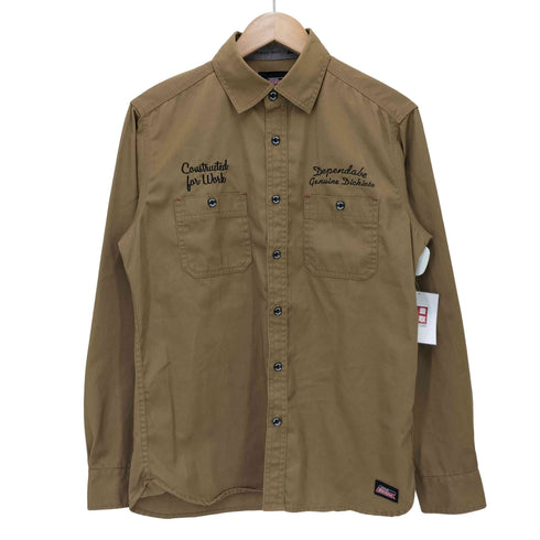 ジェニュインディッキーズ GENUINE Dickies SLIM FIT 刺繍 L/S ワークシャツ メンズ