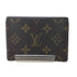 ルイヴィトン LOUIS VUITTON 80S 87年製 OLD Portefeuille 2 Cartes Vertical Monogram ポルト2カルトヴェルティカル モノグラム レザー カード パス ケース レディース
