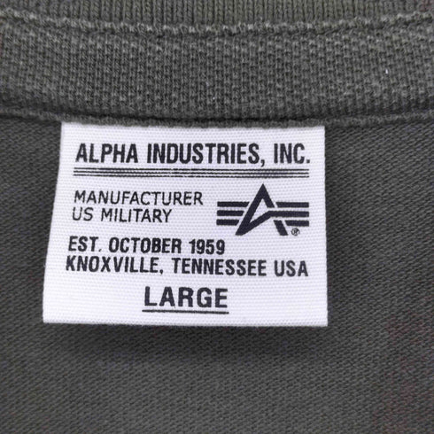 アルファインダストリーズ ALPHA INDUSTRIES ワッペン 刺繍 ポロシャツ メンズ JPN:L