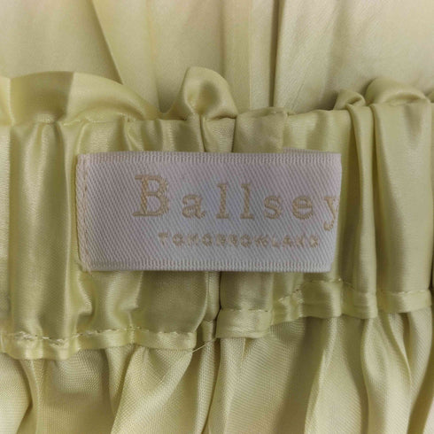 ボールジー BALLSEY グロッシーサテンプリーツ ミディスカート レディース 36