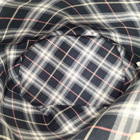 バーバリーブルーレーベル BURBERRY BLUE LABEL ホース刺繍 裏地チェック レザーハンドル トートバッグ バケツバッグ レディース