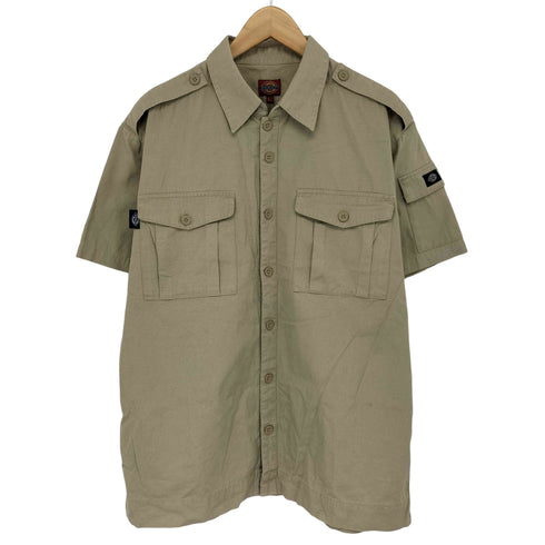 ディッキーズ Dickies リップストップ S/S ワークシャツ メンズ L