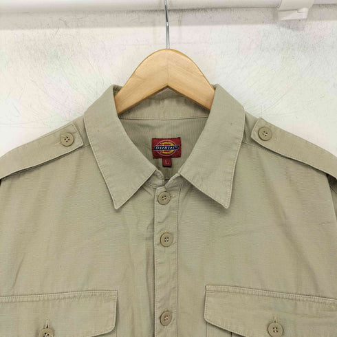 ディッキーズ Dickies リップストップ S/S ワークシャツ メンズ L