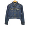 y2k Alamanda パール装飾 デニムトラッカージャケット レディース JPN:38