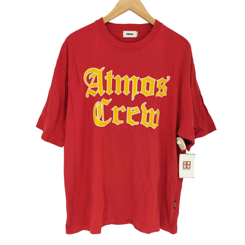 アトモス atmos Flocky Print T-shirt RED フロッキー プリント Tシャツ メンズ JPN:M