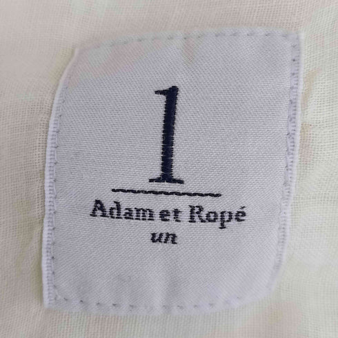 アダムエロペ Adam et Rope 高級ラミー100% リネン スキッパーシャツ レディース JPN:38