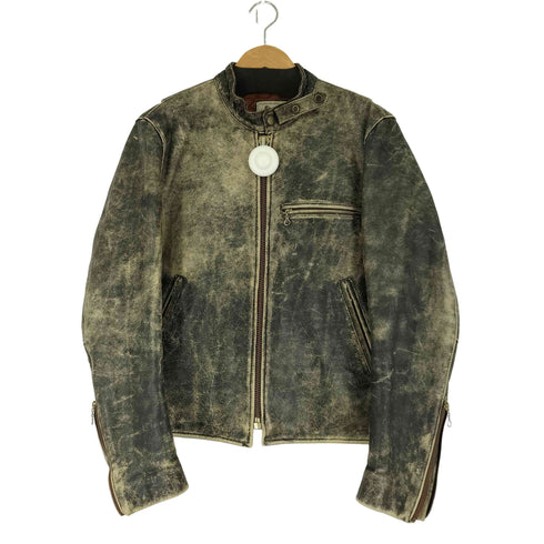 RYAN LEATHERWEAR 牛革 ヴィンテージ シングルライダースジャケット メンズ