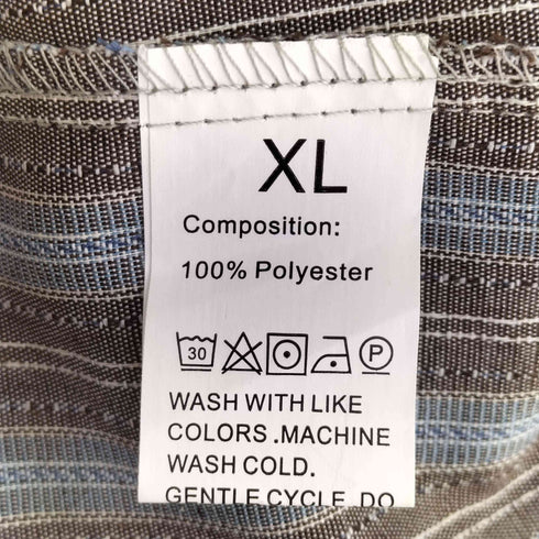 クロップド丈 ストライプ ショートウエスタンシャツ レディース XL