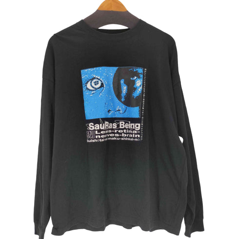 SauRas Being 両面プリントロングスリーブTシャツ メンズ M