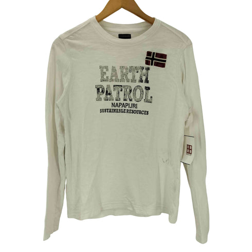ナパピリ NAPAPIJRI 00S ユニオンジャック パッチ EARTH PATROL プリント L/S カットソー ロンT Y2K メンズ import:S