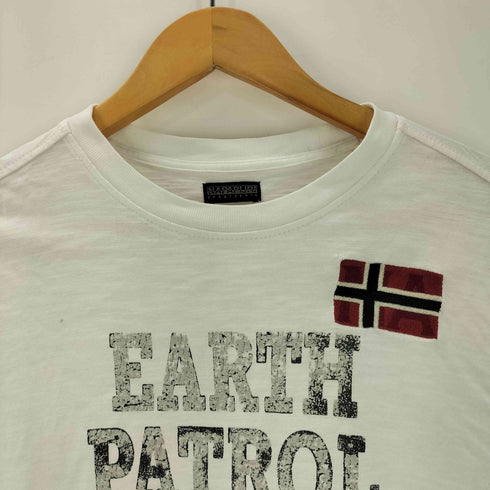 ナパピリ NAPAPIJRI 00S ユニオンジャック パッチ EARTH PATROL プリント L/S カットソー ロンT Y2K メンズ import:S