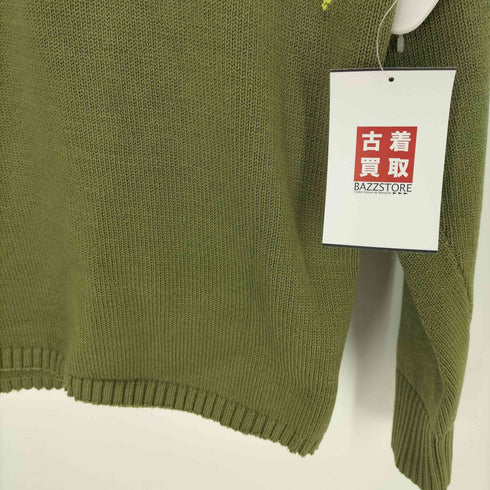 ヴォルコム VOLCOM 00S 星 スター ステッチ ローゲージ クルーネック コットン ニット セーター Y2K メンズ import:M