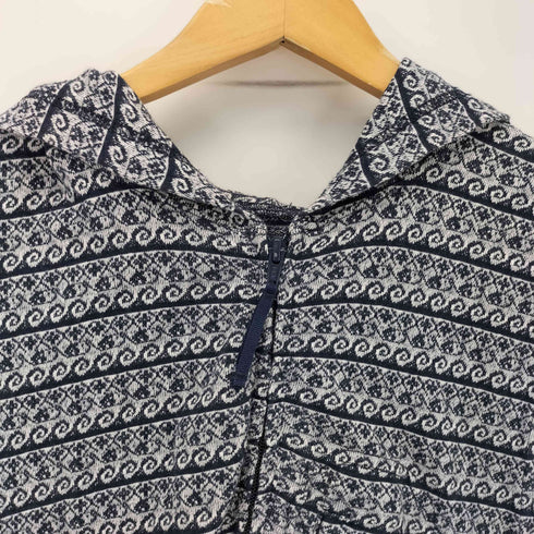 エンジニアードガーメンツ Engineered Garments USA製 総柄 ジップアップ フーディーベスト メンズ import:M