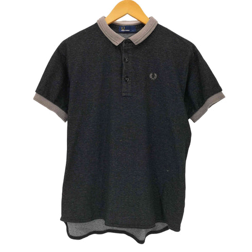 フレッドペリー FRED PERRY ロゴ刺繍 S/S ネップ ポロシャツ メンズ import:L