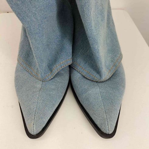 ザラ ZARA カバーデニムブーツ レディース 40