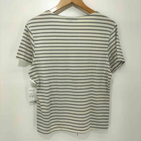 バナナリパブリック BANANA REPUBLIC 90s USA製 ナイロンストレッチ ボーダー S/S Tシャツ レディース import:L