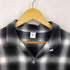 FRONT11201 オンブレチェック レーヨン開襟ボックスシャツ メンズ JPN:XL