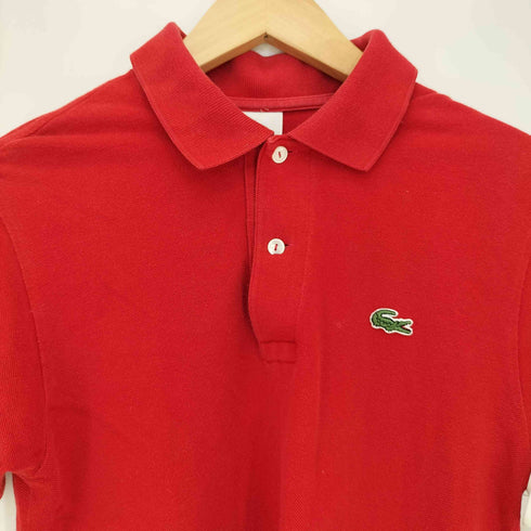 ラコステ LACOSTE ワンポイント ロゴ刺繍 鹿の子 半袖ポロシャツ メンズ JPN:2