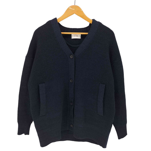 クラネ CLANE BUSTIER SET KNIT CARDIGAN - NAVY - カーディガン ショートビスチェ セット レディース JPN:1