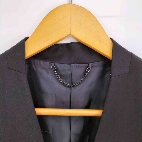 モルガンオム MORGAN HOMME レーヨン混 ノーカラージャケット メンズ import:M