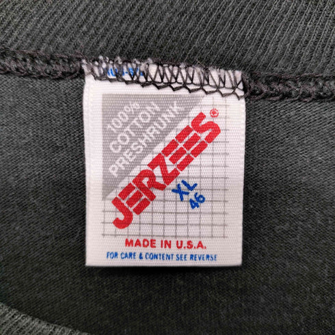 ジャージーズ JERZEES 90s USA製 袖シングル SANTA FE オオカミ Tシャツ メンズ import:XL