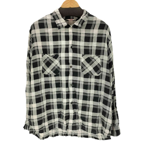 DAN RIVER レーヨン チェックシャツ メンズ