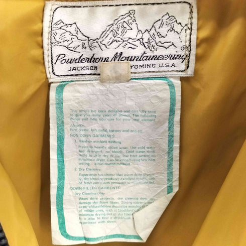 POWDERHORN MOUNTAINEERING 70S USA製 ウエスタンヨーク切替 マウンテンジャケット メンズ import:M
