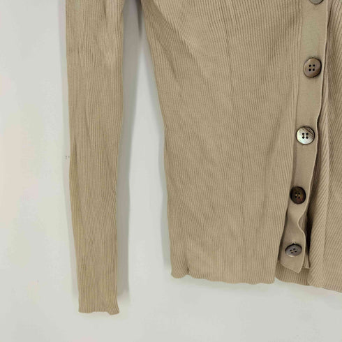 ユナイテッドアローズ UNITED ARROWS シルク リブ Vネック カーディガン レディース JPN:38